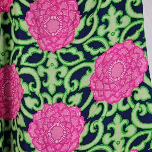 Lilly Pulitzer Silk Private Property Tara Floral Sleeveless Top Size 2 Side Zip - Picture 9 of 9